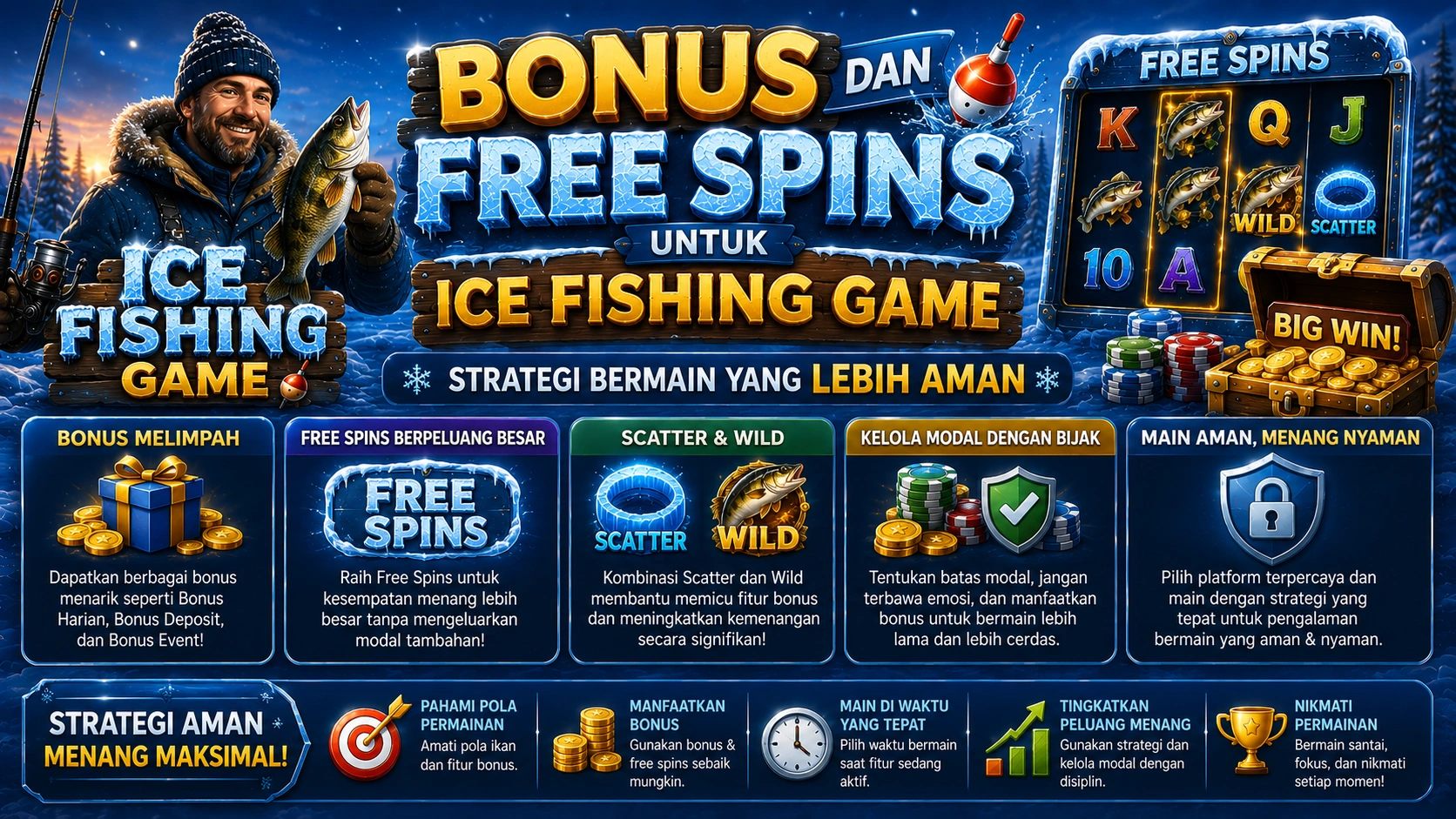 Bonus dan Free Spins untuk Ice Fishing Game | Strategi Bermain yang Lebih Aman