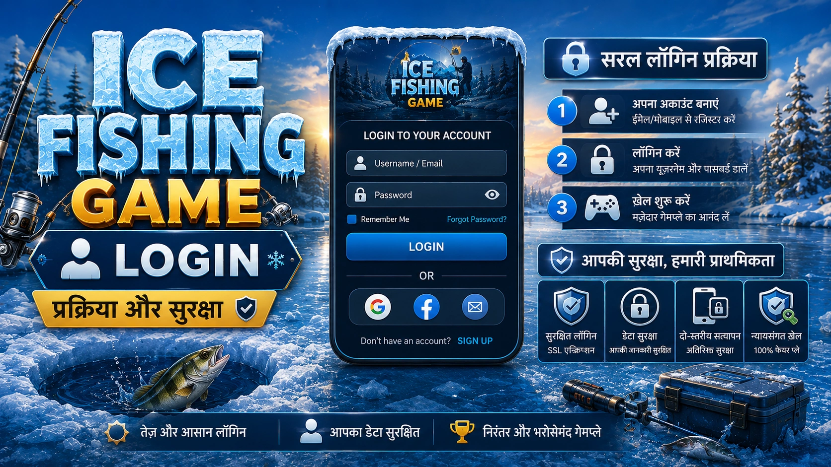 Ice Fishing Game Login — प्रक्रिया और सुरक्षा